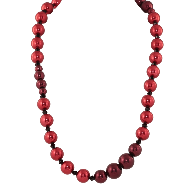 Намисто "Візерунок з червоно-бордових намистин" довжина 42-46см х 4-12мм фото №19 Намисто "Візерунок з червоно-бордових намистин" довжина 42-46см х 4-12мм фото №19