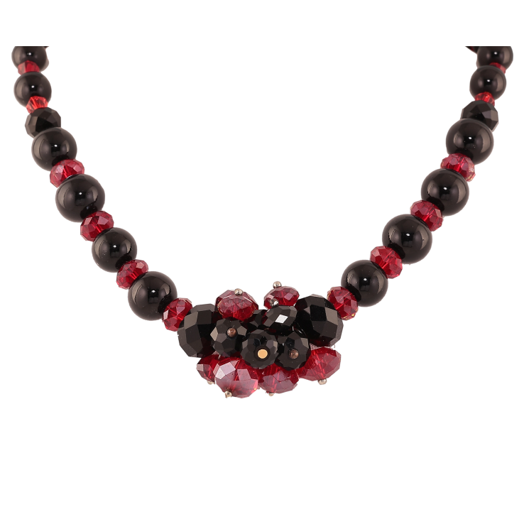 Намисто "Візерунок з чорно-бордових намистин" довжина 49см х 4-20мм фото №16 Намисто "Візерунок з чорно-бордових намистин" довжина 49см х 4-20мм фото №16