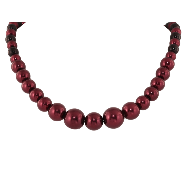 Намисто "Візерунок з чорно-бордових намистин" довжина 41-45см х 6-12мм фото №17 Намисто "Візерунок з чорно-бордових намистин" довжина 41-45см х 6-12мм фото №17