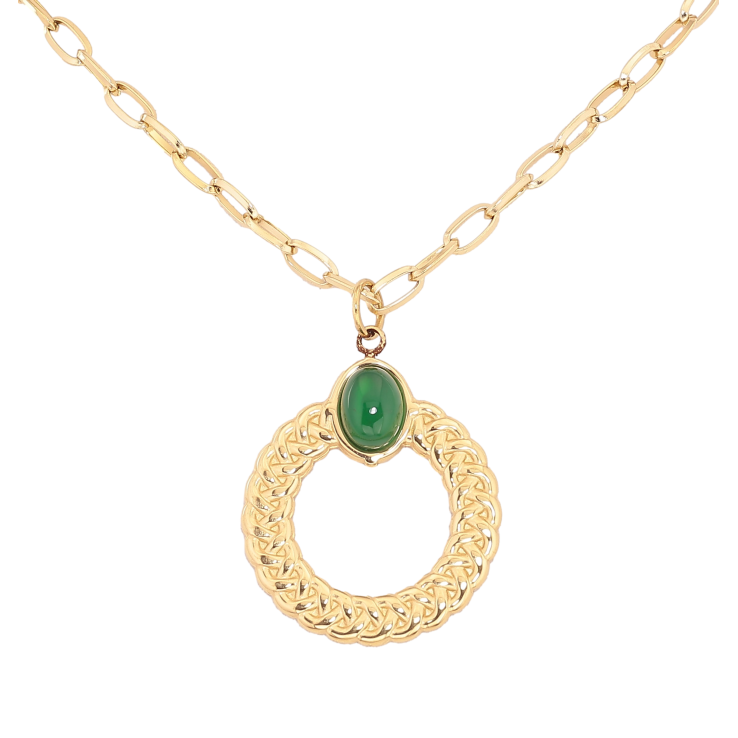 Підвіска на ланцюжку Нержавіюча сталь "Кільце з зеленим каменем" довжина 47-52см х 3мм фото №20 Підвіска на ланцюжку Нержавіюча сталь "Кільце з зеленим каменем" довжина 47-52см х 3мм фото №20