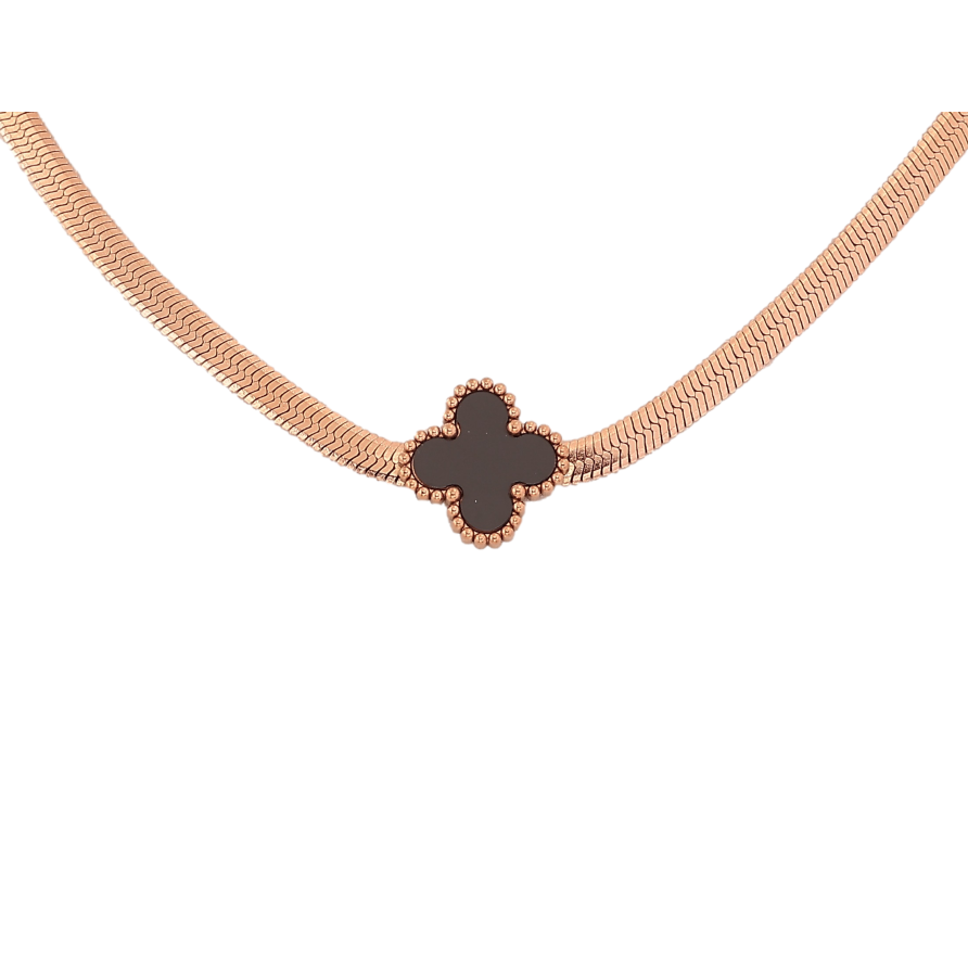 Підвіска на ланцюжку Нержавіюча сталь "Конюшина" довжина 42-46см х 3мм фото №1