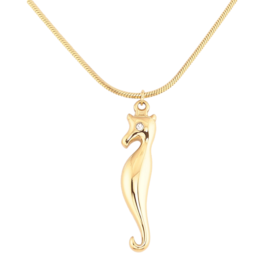 Підвіска на ланцюжку Нержавіюча сталь "Морський коник" довжина 57-62см х 2мм фото №1