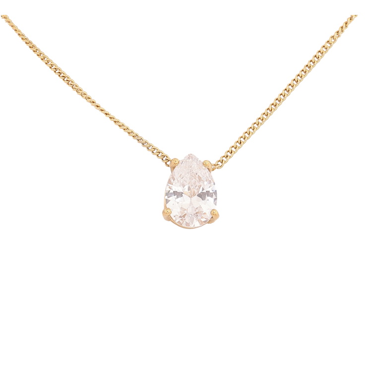 Підвіска на ланцюжку Нержавіюча сталь "Кристальна крапелька" довжина 42-47см х 1.5мм фото №6 Підвіска на ланцюжку Нержавіюча сталь "Кристальна крапелька" довжина 42-47см х 1.5мм фото №6