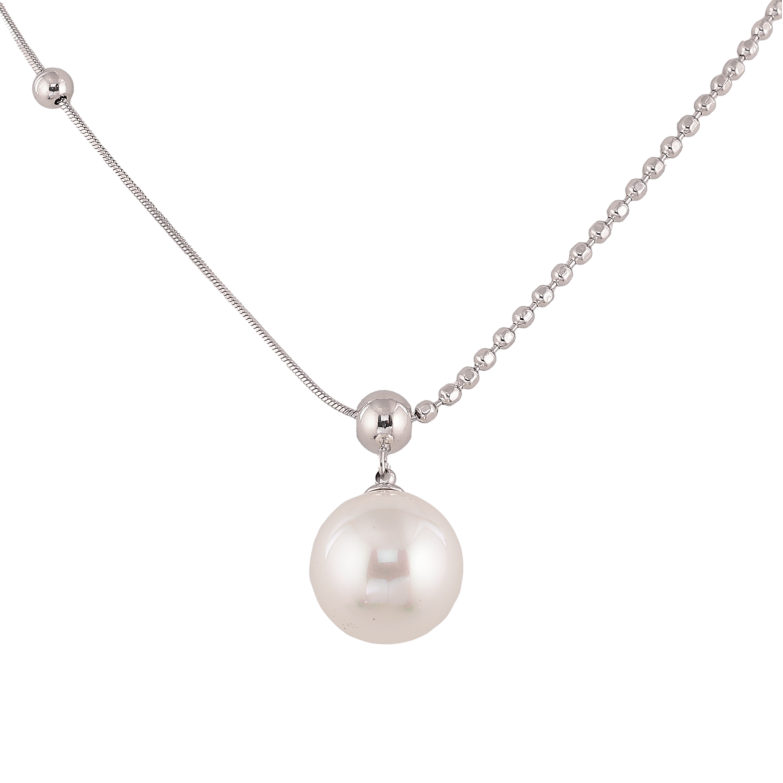 Підвіска на ланцюжку Нержавіюча сталь "Перлина, ø 14мм" довжина 46-51см х 1-4мм фото №1 Підвіска на ланцюжку Нержавіюча сталь "Перлина, ø 14мм" довжина 46-51см х 1-4мм фото №1