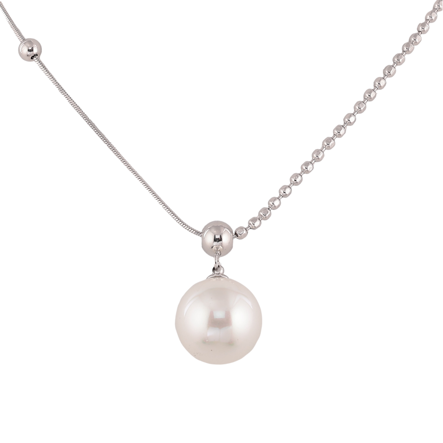 Підвіска на ланцюжку Нержавіюча сталь "Перлина, ø 14мм" довжина 46-51см х 1-4мм фото №1 Підвіска на ланцюжку Нержавіюча сталь "Перлина, ø 14мм" довжина 46-51см х 1-4мм фото №1