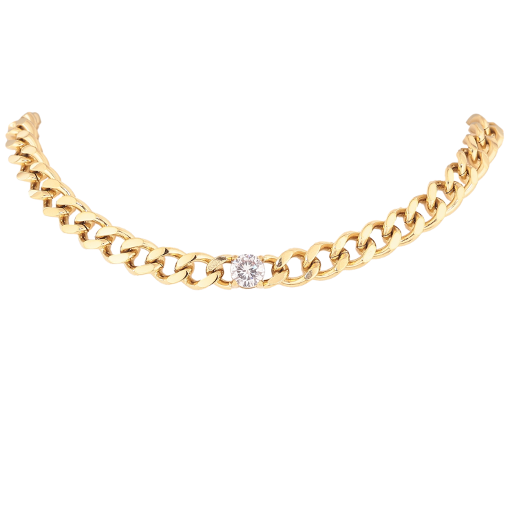 Підвіска на ланцюжку Нержавіюча сталь "Ланцюжок з кристалом" довжина 40-45см х 7мм фото №23 Підвіска на ланцюжку Нержавіюча сталь "Ланцюжок з кристалом" довжина 40-45см х 7мм фото №23