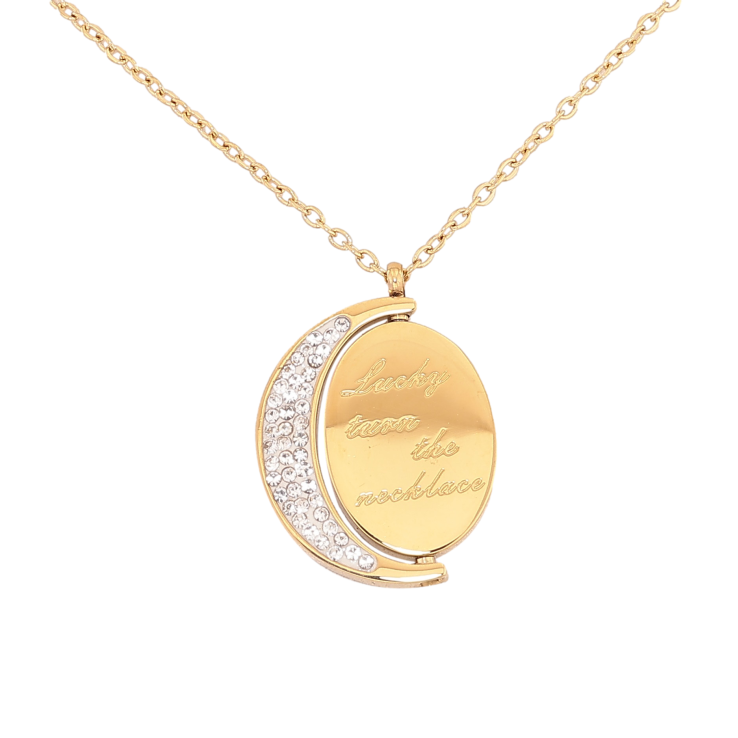 Підвіска на ланцюжку Нержавіюча сталь "Напис Lucky turn the necklace" довжина 41-46см х 1.5мм фото №12 Підвіска на ланцюжку Нержавіюча сталь "Напис Lucky turn the necklace" довжина 41-46см х 1.5мм фото №12