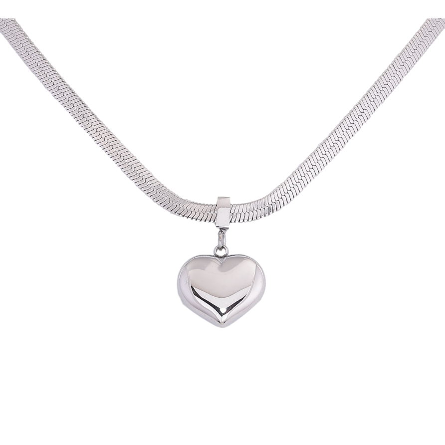 Підвіска на ланцюжку Нержавіюча сталь "Серце" довжина 41-46см х 3мм фото №1