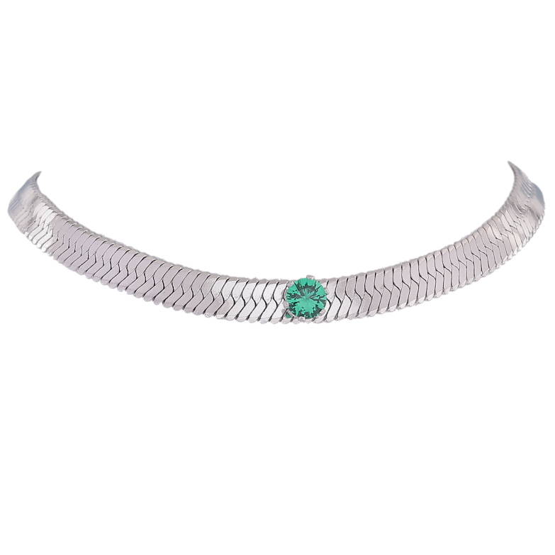 Підвіска на ланцюжку Нержавіюча сталь "Ланцюжок з зеленим кристалом" довжина 36-41см х 5мм фото №24 Підвіска на ланцюжку Нержавіюча сталь "Ланцюжок з зеленим кристалом" довжина 36-41см х 5мм фото №24