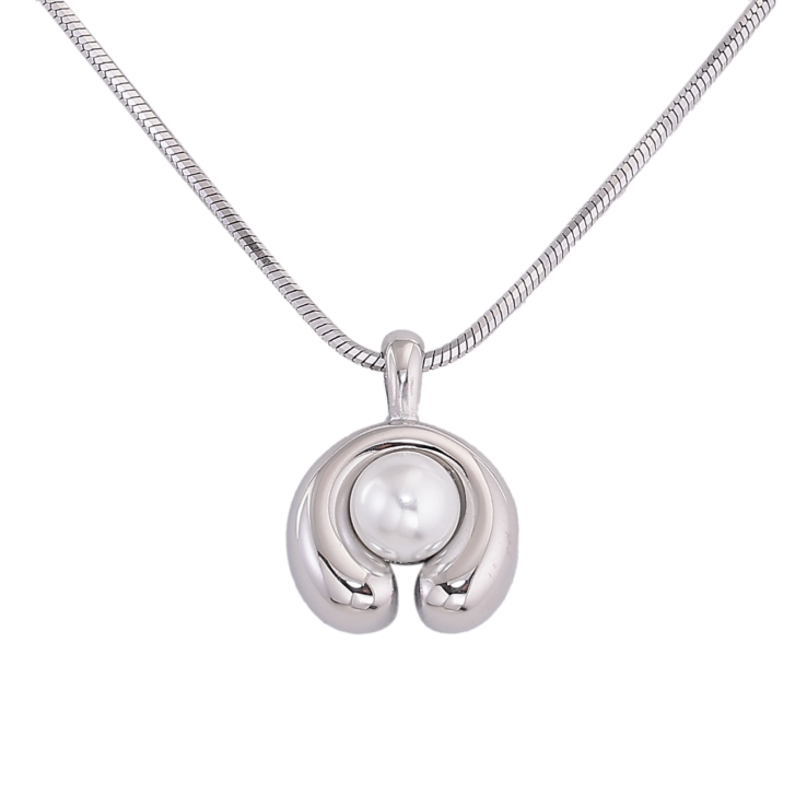 Підвіска на ланцюжку Нержавіюча сталь "Візерунок з перлиною" довжина 42-47см х 1.5мм фото №16 Підвіска на ланцюжку Нержавіюча сталь "Візерунок з перлиною" довжина 42-47см х 1.5мм фото №16