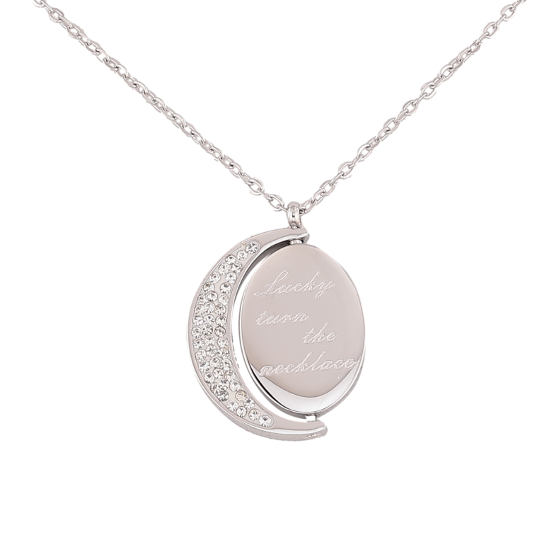 Підвіска на ланцюжку Нержавіюча сталь "Напис Lucky turn the necklace" довжина 41-46см х 1.5мм фото №4 Підвіска на ланцюжку Нержавіюча сталь "Напис Lucky turn the necklace" довжина 41-46см х 1.5мм фото №4