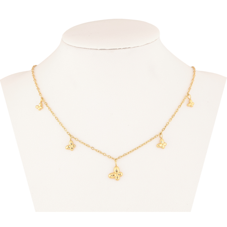 Кольє Нержавіюча сталь "Метелики" довжина 41-46см х 1.5мм фото №17 Кольє Нержавіюча сталь "Метелики" довжина 41-46см х 1.5мм фото №17