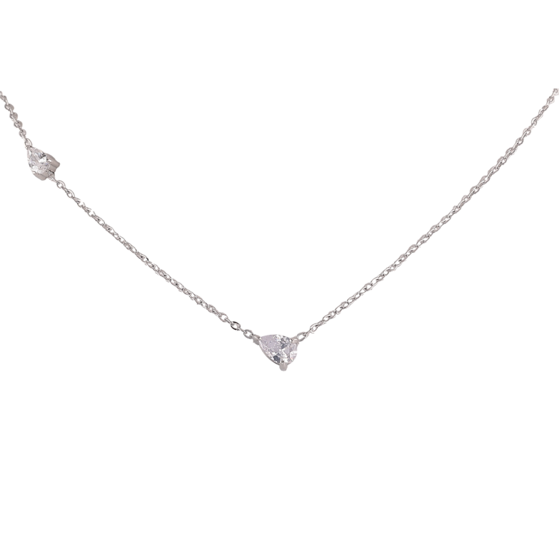 Підвіска на ланцюжку Нержавіюча сталь "Кристальні крапельки" довжина 42-47см х 1мм фото №2 Підвіска на ланцюжку Нержавіюча сталь "Кристальні крапельки" довжина 42-47см х 1мм фото №2