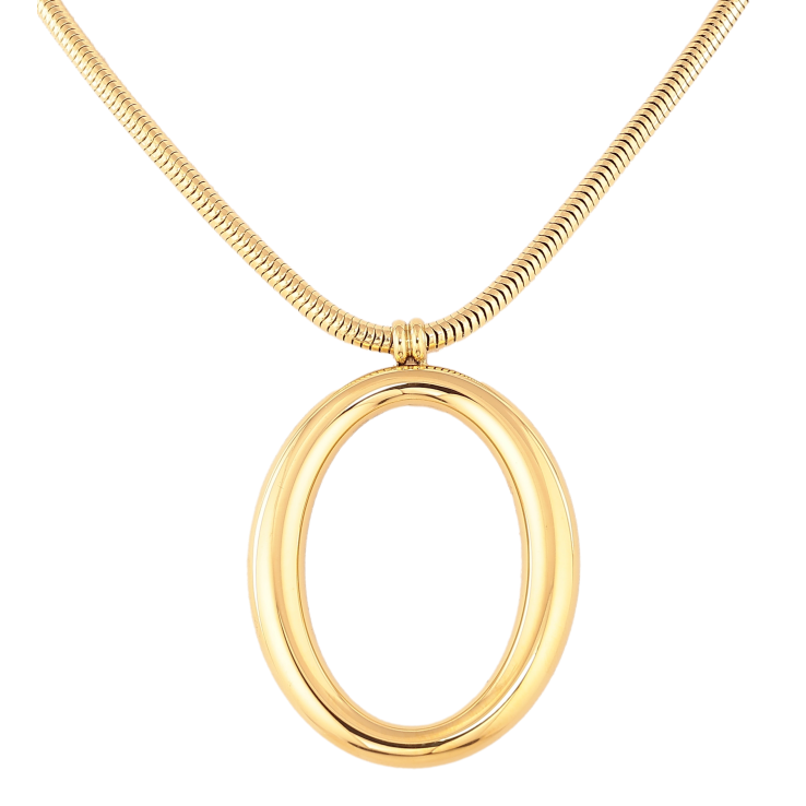 Підвіска на ланцюжку Нержавіюча сталь "Овальна підвіска" довжина 41-46см х 3мм фото №4 Підвіска на ланцюжку Нержавіюча сталь "Овальна підвіска" довжина 41-46см х 3мм фото №4