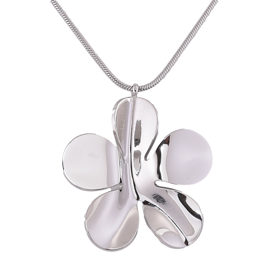 Підвіска на ланцюжку Xuping колір Родій "Квіточка" розмір 71-76см х 2мм фото №1