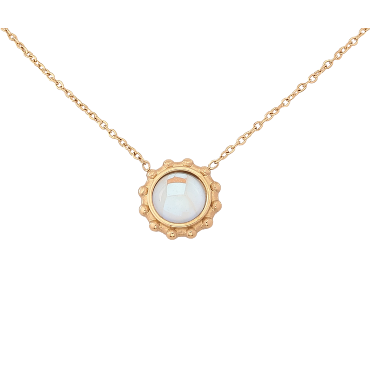 Підвіска на ланцюжку Xuping ТТМ Stainless Steel колір 14К "Блакитний кристал" довжина 46-51см х 1мм фото №19