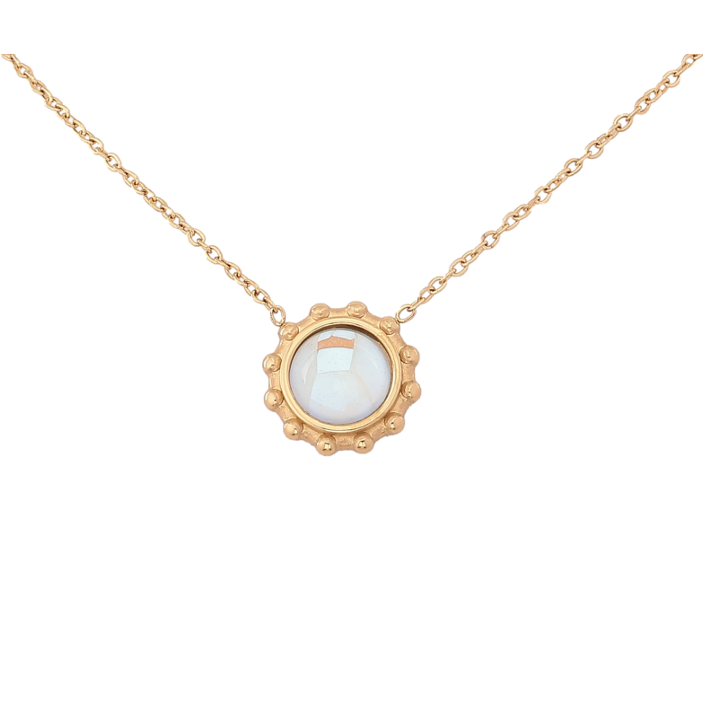 Подвеска на цепочке Xuping ТТМ Stainless Steel цвет 14К "Голубой кристалл" длина 46-51см х 1мм фото №1