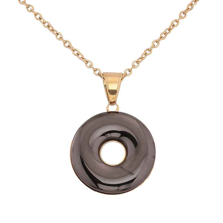 Підвіска на ланцюжку Xuping ТТМ Stainless Steel колір 14К "Кільце з чорної кераміки" довжина 45-50см х 2мм фото №13 Підвіска на ланцюжку Xuping ТТМ Stainless Steel колір 14К "Кільце з чорної кераміки" довжина 45-50см х 2мм фото №13