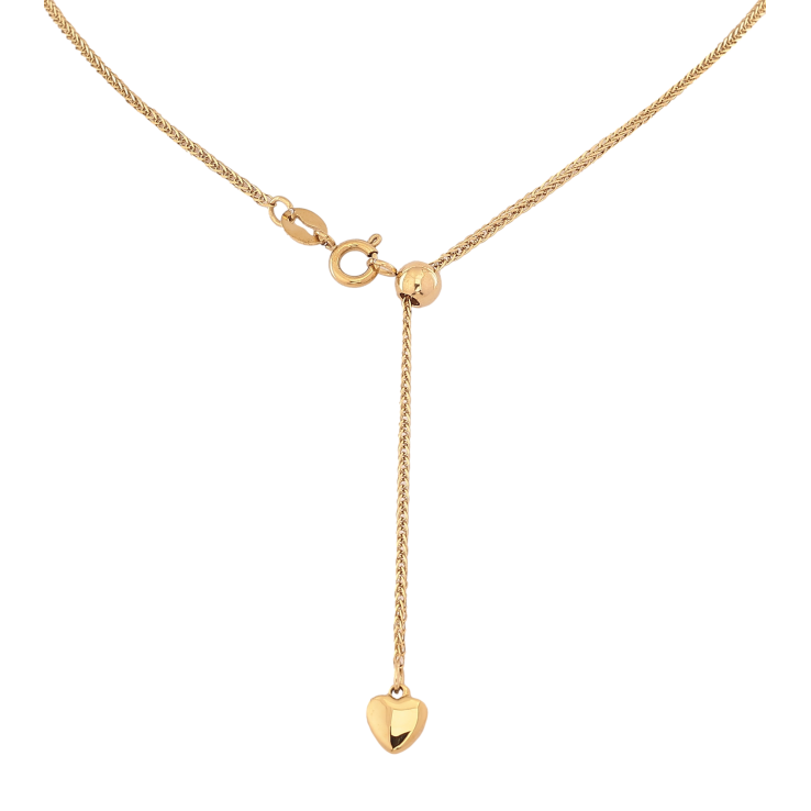 Підвіска на ланцюжку Xuping ТТМ Stainless Steel колір 14К "Сердечко" на бігунці, довжина до 49см х 1.5мм фото №21