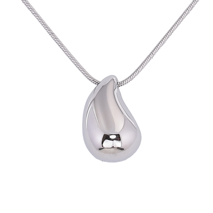 Підвіска на ланцюжку Xuping ТТМ Stainless Steel колір Родій "Крапелька" довжина 41-46см х 1мм фото №24