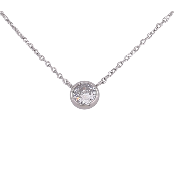 Підвіска на ланцюжку Xuping ТТМ Stainless Steel колір Родій "Кристал, ø 8мм" довжина 45-50см х 1.5мм фото №22