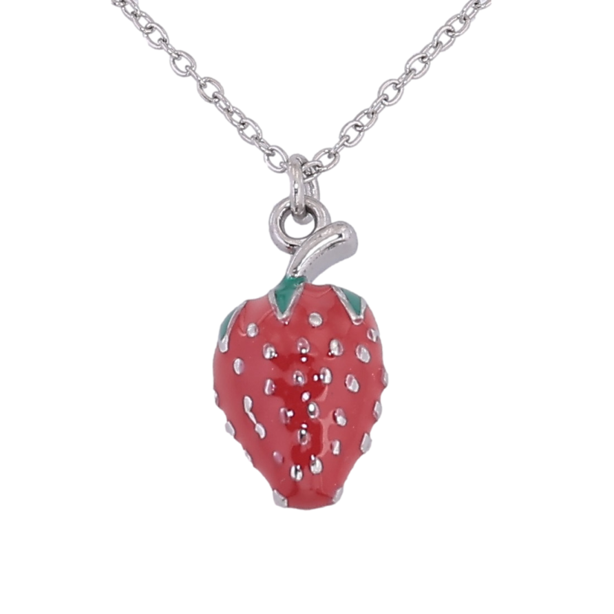 Підвіска на ланцюжку Xuping ТТМ Stainless Steel колір Родій "Полуничка" довжина 45-50см х 1.5мм фото №1 Підвіска на ланцюжку Xuping ТТМ Stainless Steel колір Родій "Полуничка" довжина 45-50см х 1.5мм фото №1