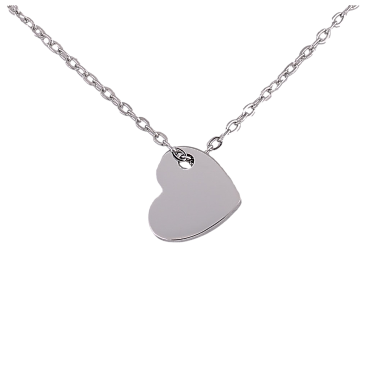 Підвіска на ланцюжку Xuping ТТМ Stainless Steel колір Родій "Сердечко" довжина 44-48см х 1мм фото №13