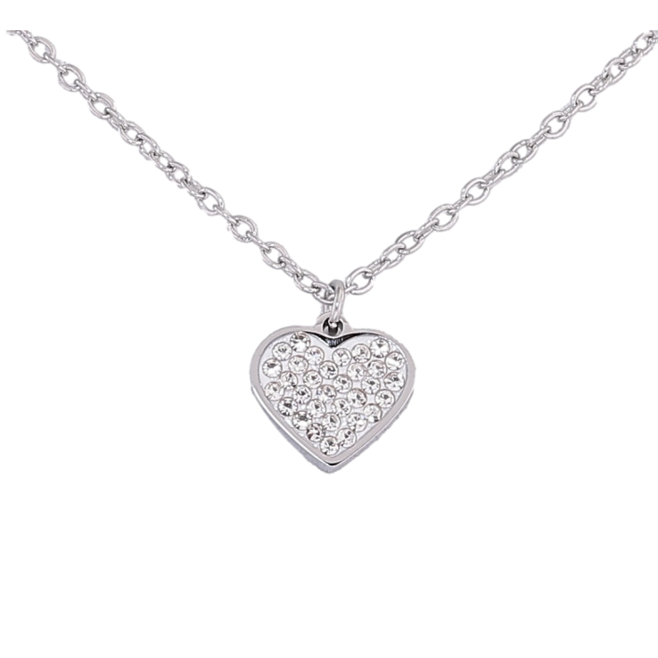 Підвіска на ланцюжку Xuping ТТМ Stainless Steel колір Родій "Серце з кристалами" довжина 45-50см х 1.5мм фото №20