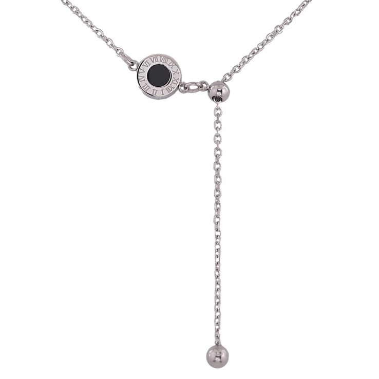 Підвіска на ланцюжку Xuping ТТМ Stainless Steel колір Родій "Циферблат із чорною вставкою" довжина 42-47см х 1.5мм фото №23