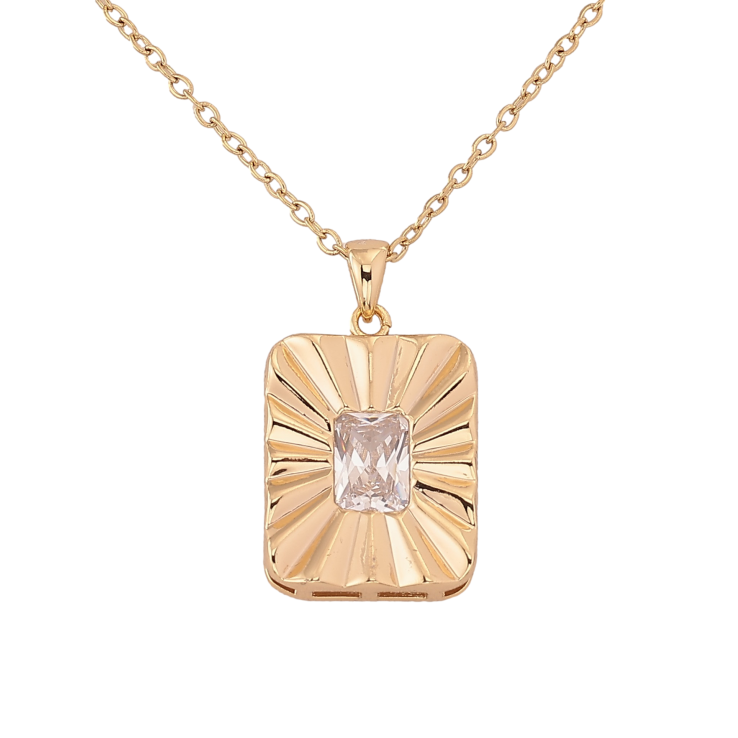 Підвіска на ланцюжку Xuping колір Позолота 14K "Підвіска з кристальною вставкою" довжина 42-53см х 1.5мм фото №6