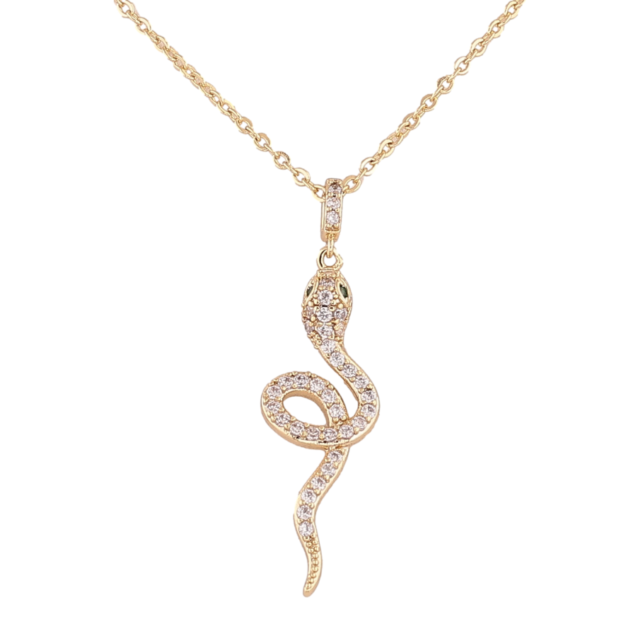 Підвіска на ланцюжку Xuping колір Позолота 14K "Змія" довжина 41-46см х 1мм фото №1