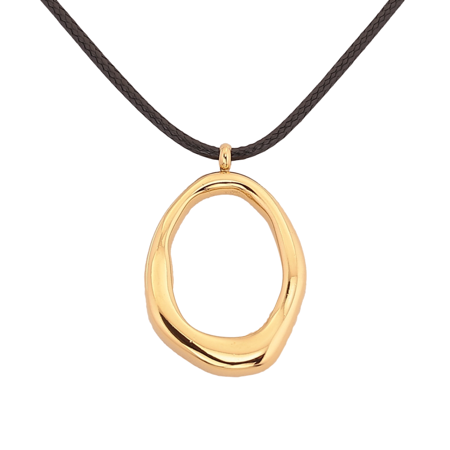 Підвіска на шнурі Xuping ТТМ Stainless Steel колір 14К "Декоративна підвіска" довжина 41-46см х 2мм фото №1 Підвіска на шнурі Xuping ТТМ Stainless Steel колір 14К "Декоративна підвіска" довжина 41-46см х 2мм фото №1