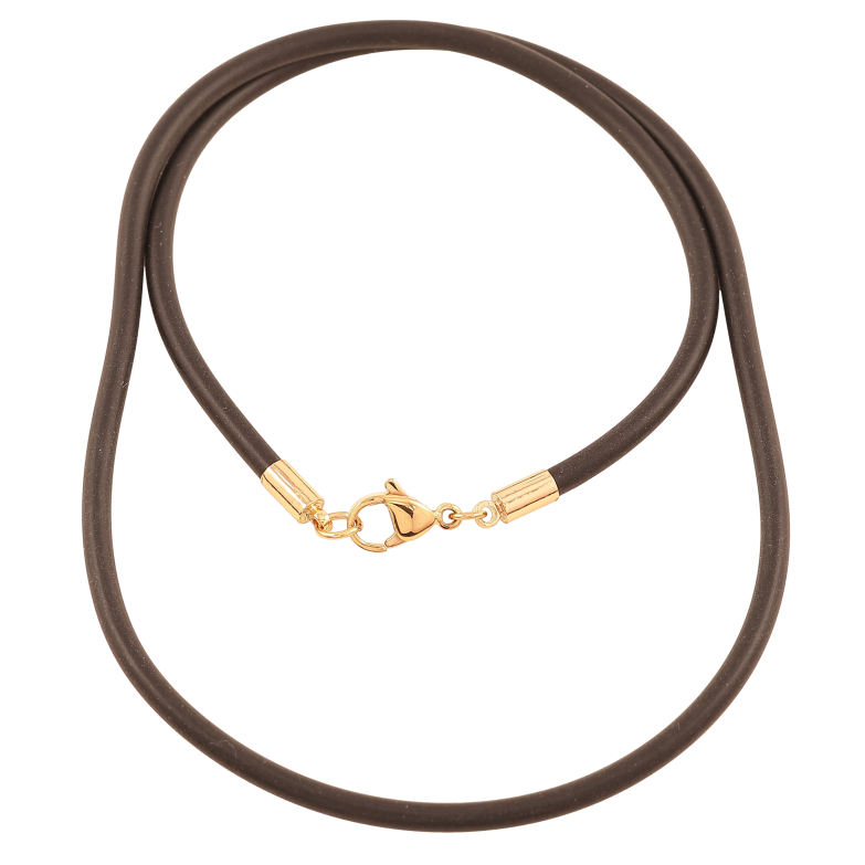 Шнур Xuping Позолота 18K "Чорний каучуковий шнур" довжина 46см х 3мм фото №5 Шнур Xuping Позолота 18K "Чорний каучуковий шнур" довжина 46см х 3мм фото №5