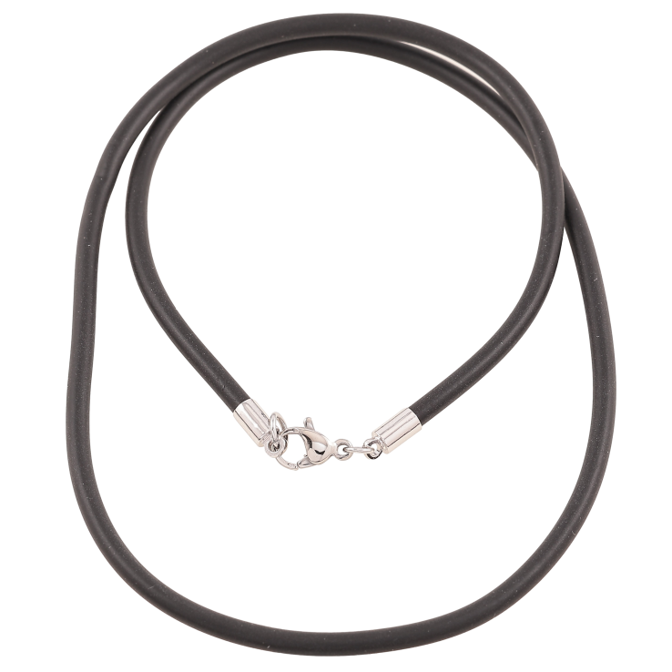 Шнур Xuping Родій "Чорний каучуковий шнур" довжина 51см х 3мм фото №2