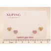 Серьги Набор (3 пары) Xuping TTM Stainless Steel цвет 14К пусеты "Сердечки с жемчужинами" ø 4мм фото №2