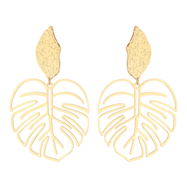 Сережки Нержавіюча сталь пусети "Великі підвіски листя" фото №9 Сережки Нержавіюча сталь пусети "Великі підвіски листя" фото №9