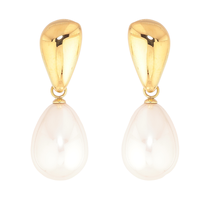 Сережки Нержавіюча сталь пусети "Перлинні підвіски" фото №3 Сережки Нержавіюча сталь пусети "Перлинні підвіски" фото №3