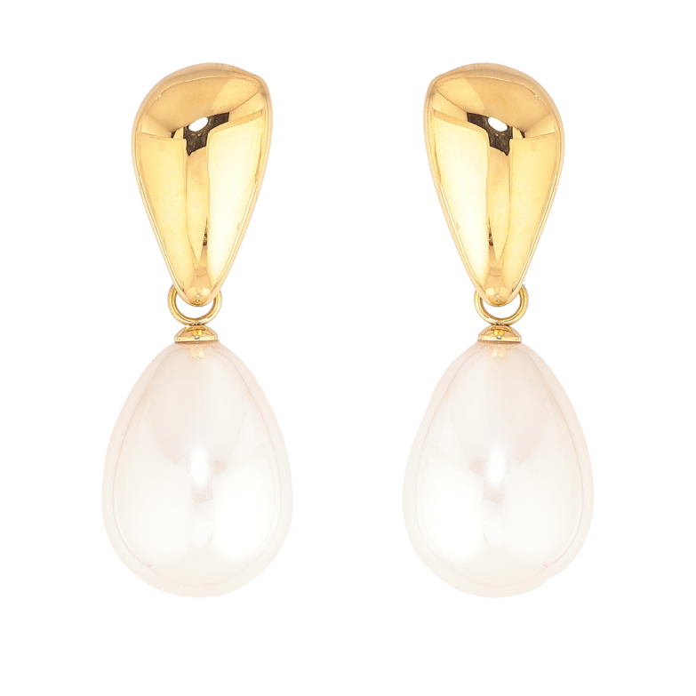 Серьги Нержавеющая сталь пусеты "Жемчужные подвески" фото №1