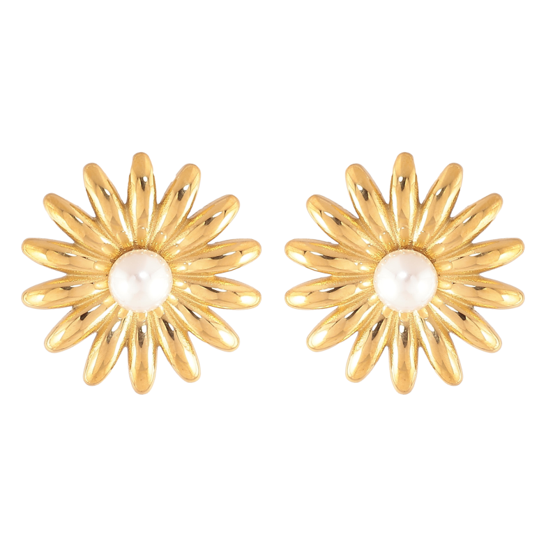 Серьги Нержавеющая сталь пусеты "Звезды с жемчужинами" фото №1 Серьги Нержавеющая сталь пусеты "Звезды с жемчужинами" фото №1