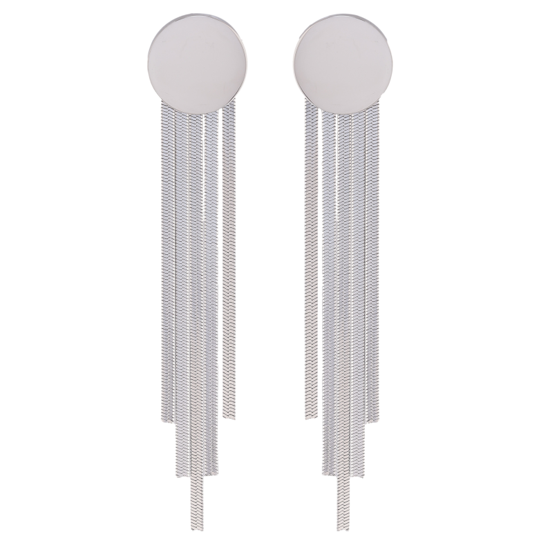 Серьги Нержавеющая сталь пусеты "Подвески с цепочками" фото №10