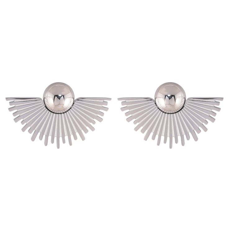 Сережки Нержавіюча сталь пусети "Декоративний візерунок" фото №6