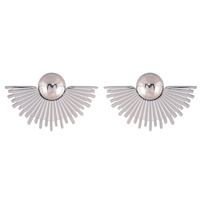 Сережки Нержавіюча сталь пусети "Декоративний візерунок" фото №1