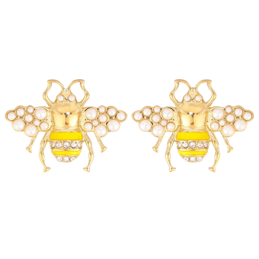 Сережки Нержавіюча сталь пусети "Бджоли" фото №1 Сережки Нержавіюча сталь пусети "Бджоли" фото №1