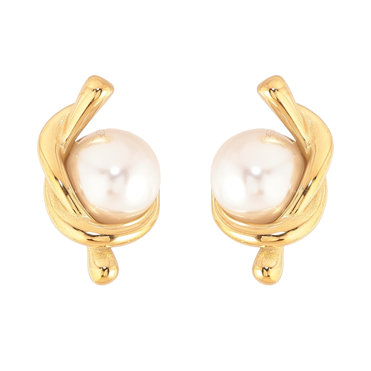 Сережки Нержавіюча сталь пусети "Візерунок з перлинами" фото №21 Сережки Нержавіюча сталь пусети "Візерунок з перлинами" фото №21