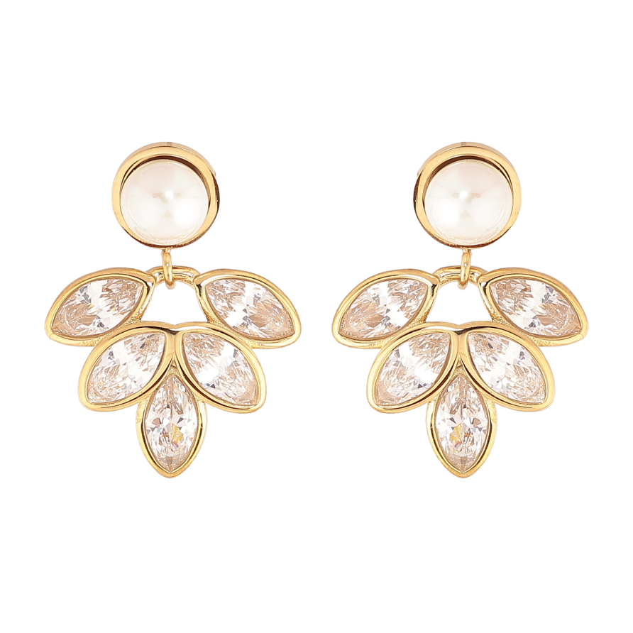 Сережки Нержавіюча сталь пусети "Кристальні підвіски" фото №1 Сережки Нержавіюча сталь пусети "Кристальні підвіски" фото №1