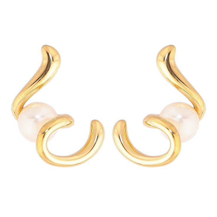 Сережки Нержавіюча сталь пусети "Візерунок з перлинами" фото №14 Сережки Нержавіюча сталь пусети "Візерунок з перлинами" фото №14