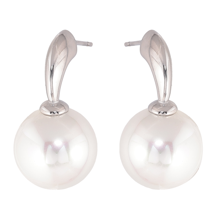 Сережки Нержавіюча сталь пусети "Перлини" фото №12