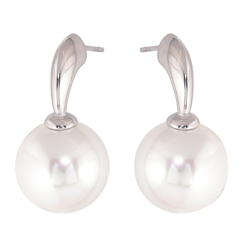 Сережки Нержавіюча сталь пусети "Перлини" фото №7