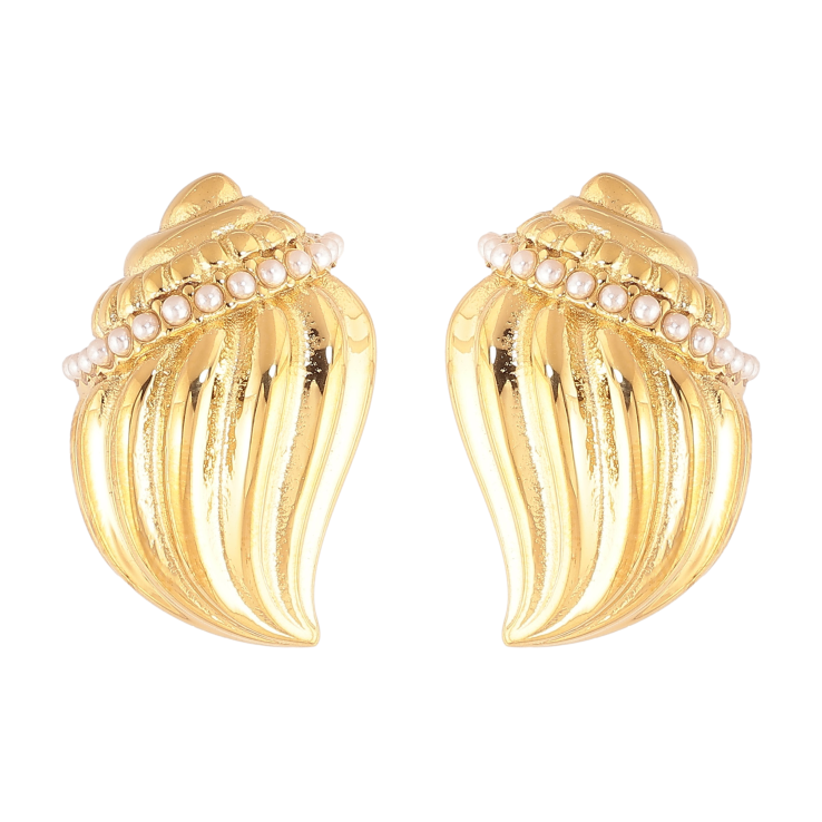 Сережки Нержавіюча сталь пусети "Ракушки" фото №6