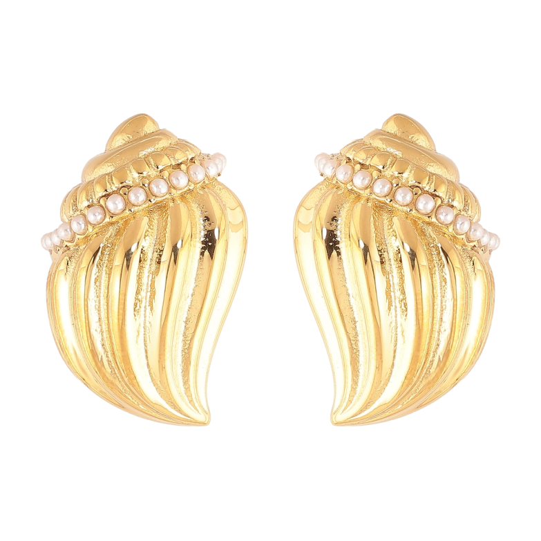 Сережки Нержавіюча сталь пусети "Ракушки" фото №1